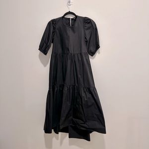 Zara, maxi dress, balloon sleeve, black, size M, good condition